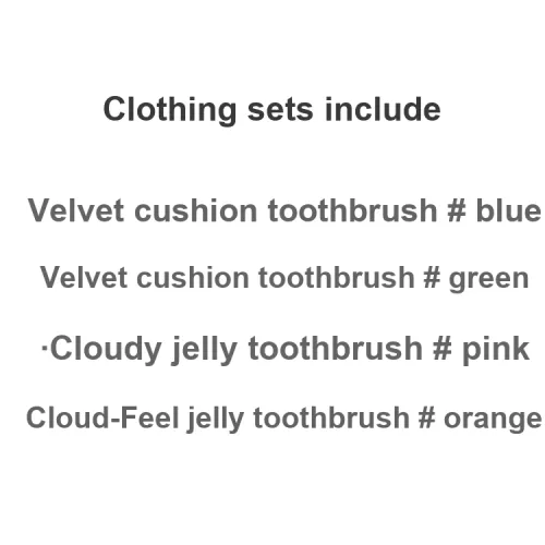 COLGATE Velvet Air Cushion+Cloud Jelly Set Toothbrushes Cleaning And Freshening Breath 4 Pcs