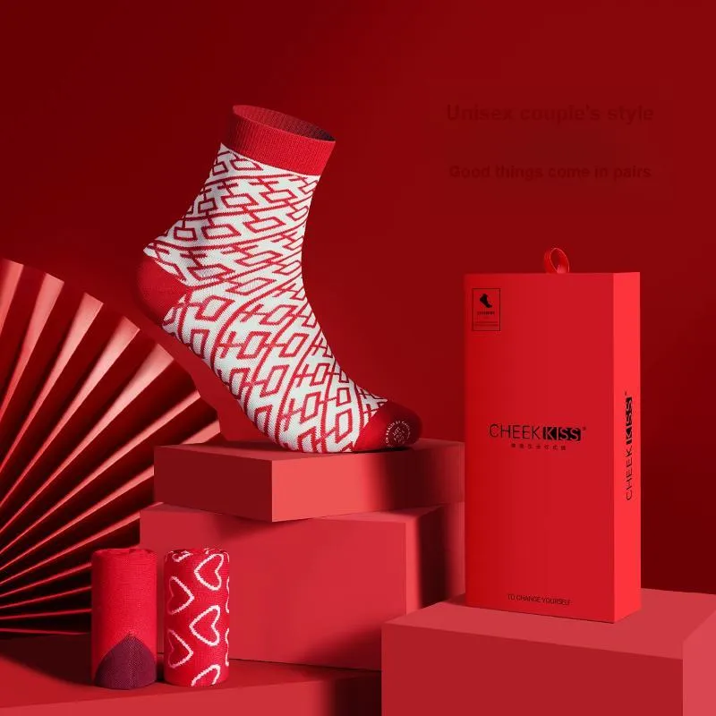 Cheekkiss Mid Calf Socks Unisex Box 4 Pack-3