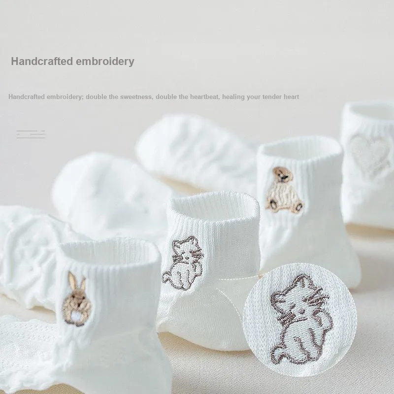 XIA.WA.ZHI.XIU Ankle Socks Women's Box 5 Pack-37