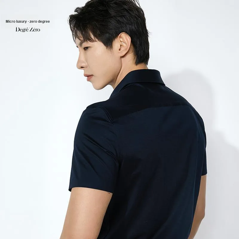 DEGRE ZERO Shirts Men Navy Blue-4