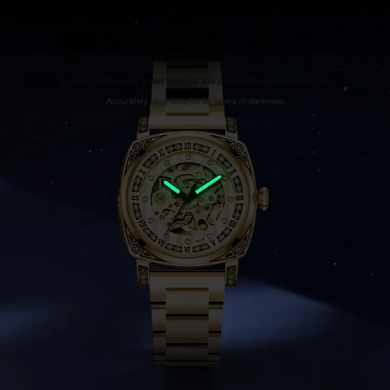 ORCO Automatic Mechanical Movement Watch Unisex White Dial-12