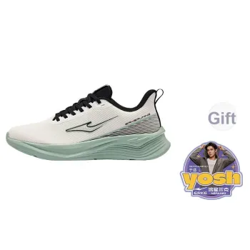Erke Cushioning Breathable Rebound Low Top Casual Running Shoes Men's White Black