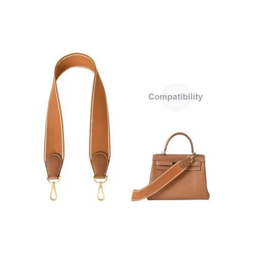 CHENGENG Коровья кожа Сумка Ремень Унисекс Золотисто-коричневый Белый