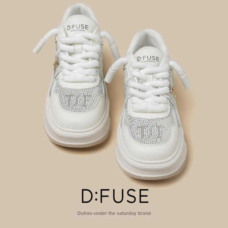 D FUSE SCANDINAVIA Skateboard Shoes Women's Low Top Beige-2