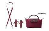 Adjustment Shoulder Strap 94-114cm+Perforated (Burgundy Silver-Tone Buckle)