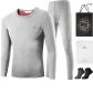 Antibacterial Clothing Sets (Light Gray) Thickened and Fleece-Lined/Includes 2 Pack Socks+Shopping Bag