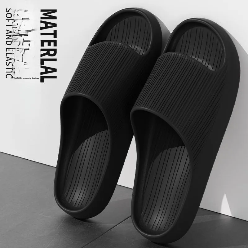 Foot Recreation Summer Minimalist Style Vertical Stripes Eva Anti Slip And Wear Resistant Slippers Home Slippers Unisex-2