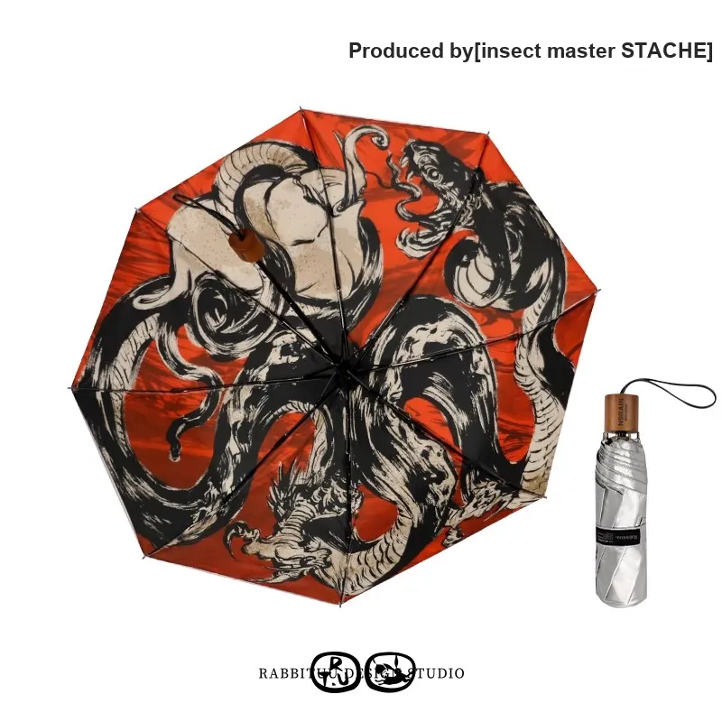 RABBITUU Sun Protection Umbrella With Sun Shade, Sunny And Rainy Dual Use UV Protection Umbrella-1