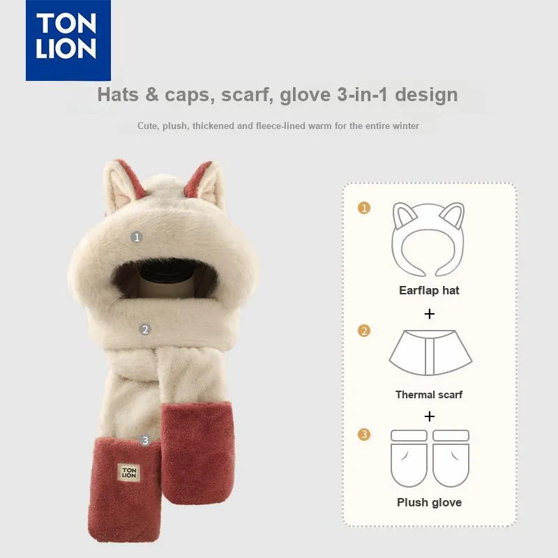 Tonlion Polyester Hoods & Plush Hats Unisex-3