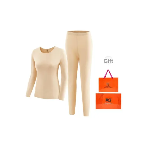 KJ Кожа Теплоизоляционный Набор Женские Термокомплекты