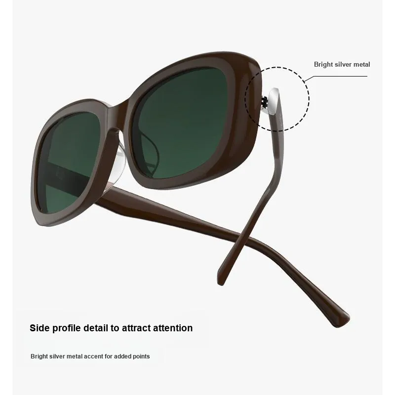 HELEN KELLER Plate Frame Irregular Shape Sunglasses Unisex-2