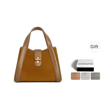 Cthulhu Cow Leather Tote Bag Shopping Bag Crossbody Handbag Medium Size Women's Brown