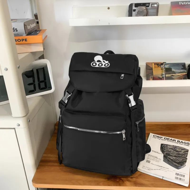 BRABOSTON Nylon With Mesh Backpack Regular Unisex Black-1