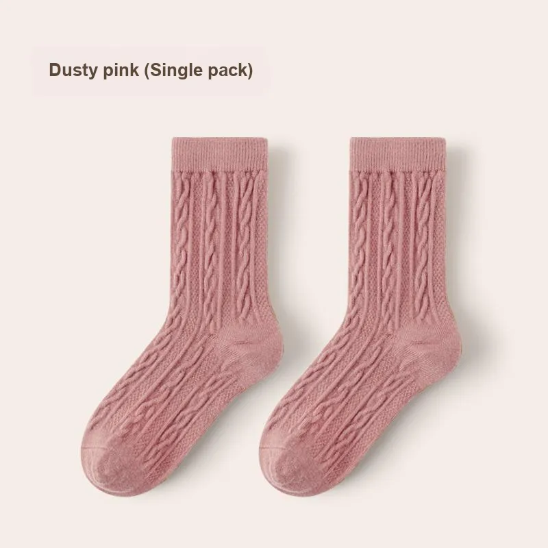Caramella Mid Calf Socks Women's 1 Pack Solid Color-36