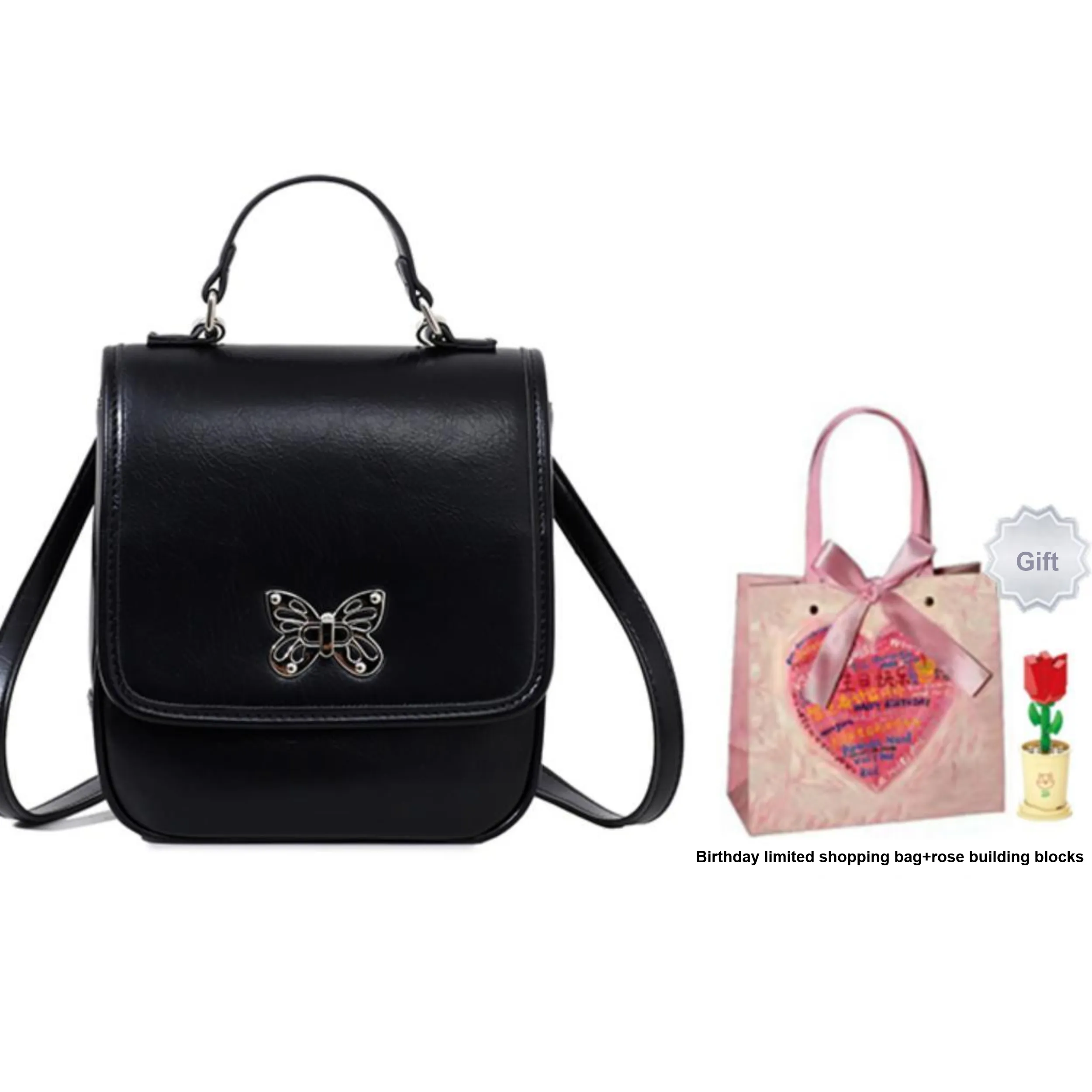 OTA PU Backpack, Shoulder Bag, Crossbody Bag Regular Women's Black, Beige Yellow