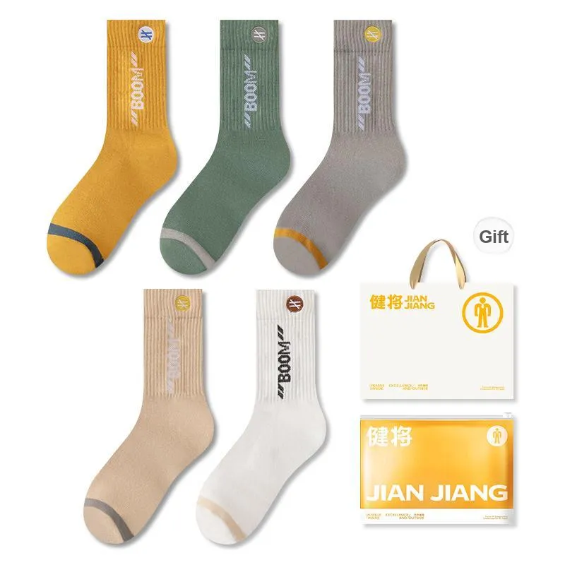 Master Mid Calf Socks Men's Shopping Bag 5 Pack-5