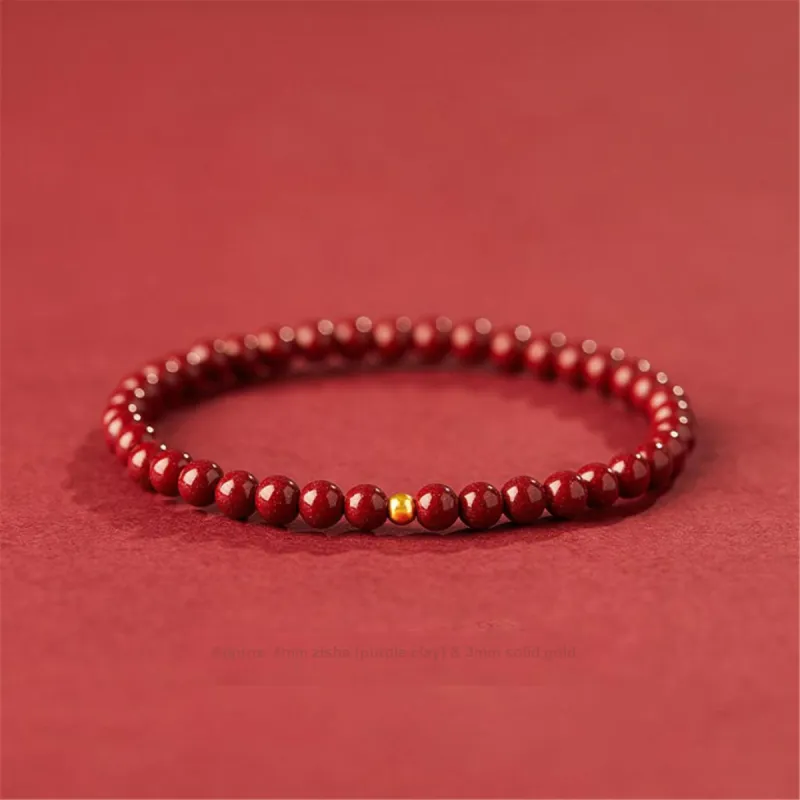 Full House Reconstructed Cinnabar Jade Bracelets Unisex-1