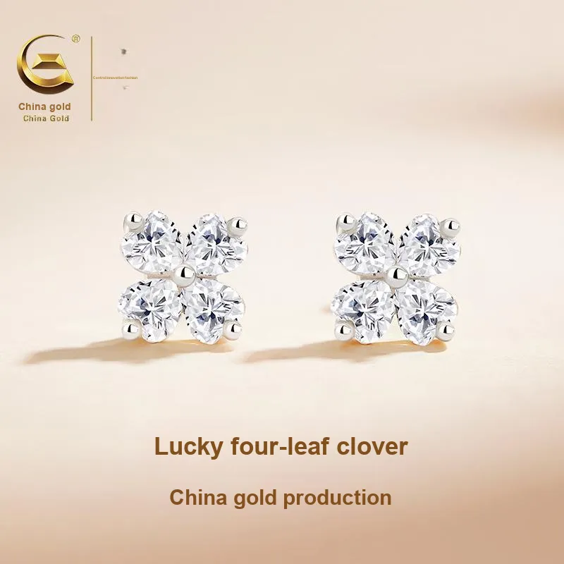 Central Fashion 999 Fine Silver Stud Earrings Women's-5