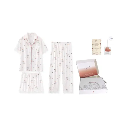 WANANNI Пижамный комплект Женский Белый