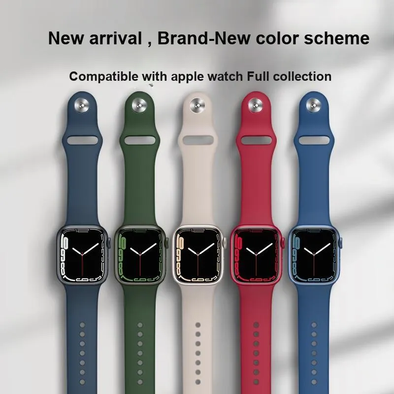 KUWU STREET Apple Compatibility Watch Band 237mm Silicone Material-14