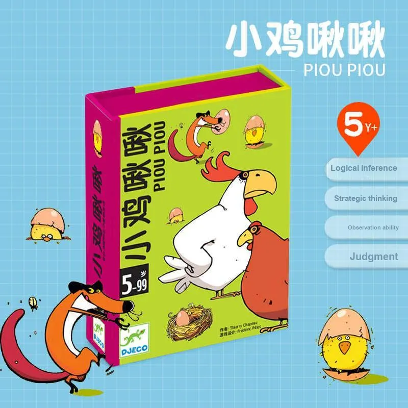 DJECO Little Chick Chirp, Casual Party Card Board Games-3