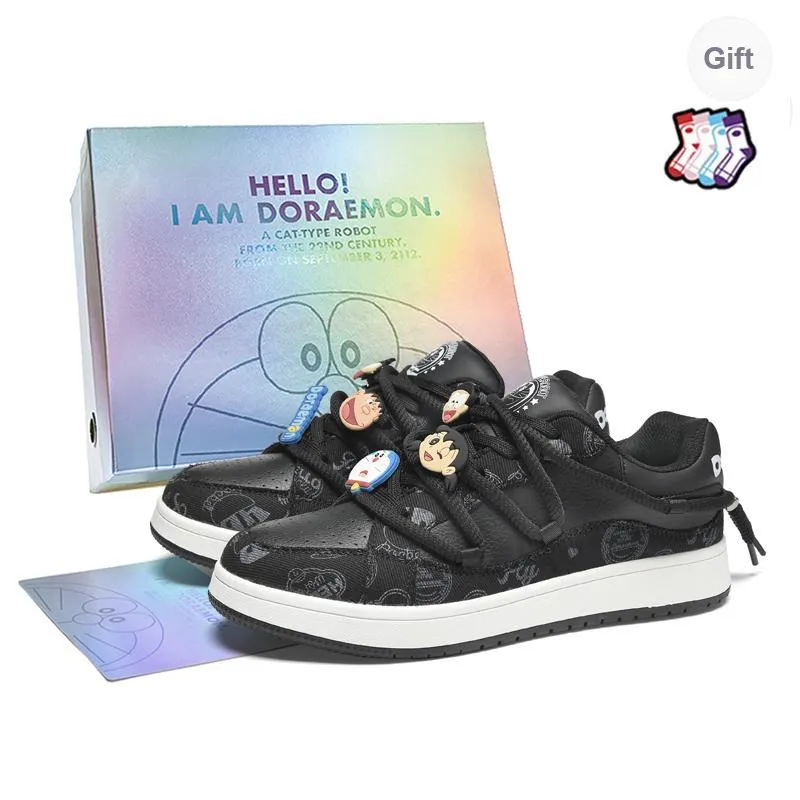 DoraemonA Box Limited Edition Puffy Shoes Low-Top Skateboard Shoes Unisex-189
