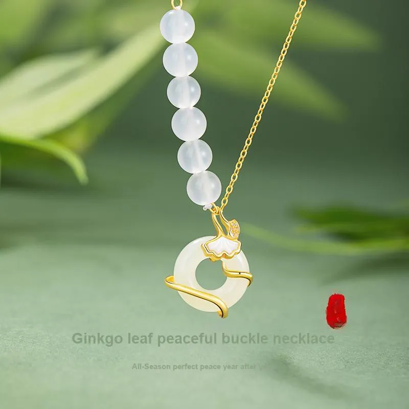 VANA Hetian Jade Necklaces Pale Greenish White Jade Women's-1