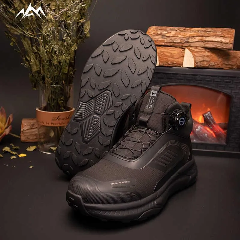 Auron Mid Top Hiking/Trekking Shoes Men's Black-2