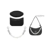 Heart Pearl Decorative Chain 38cm+German Velvet Black Liner