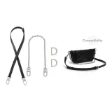 Leather Strap Crossbody 90-120cm+Decorative Chain 35cm[Includes D Ring]