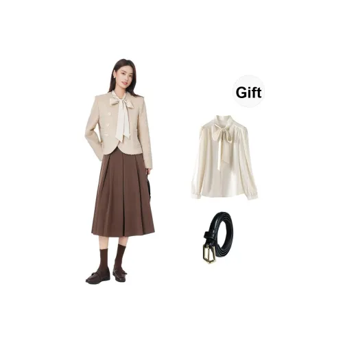 Dajia Poetry Куртка Женская Бежевая Абрикосовая