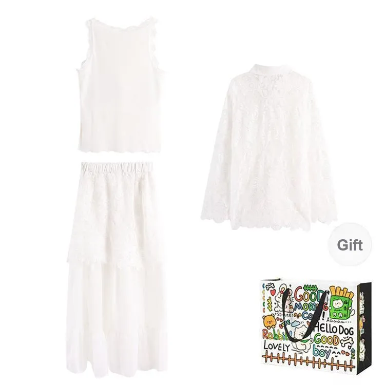 ZVJH Two Piece Skirt Sets Women's-1