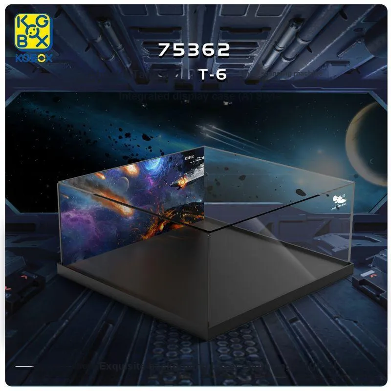 KGBOX Asoka. Tata T 6 Jedi Shuttle Acrylic Dust Resistant Display Case With Dust Cover Model Accessories-4