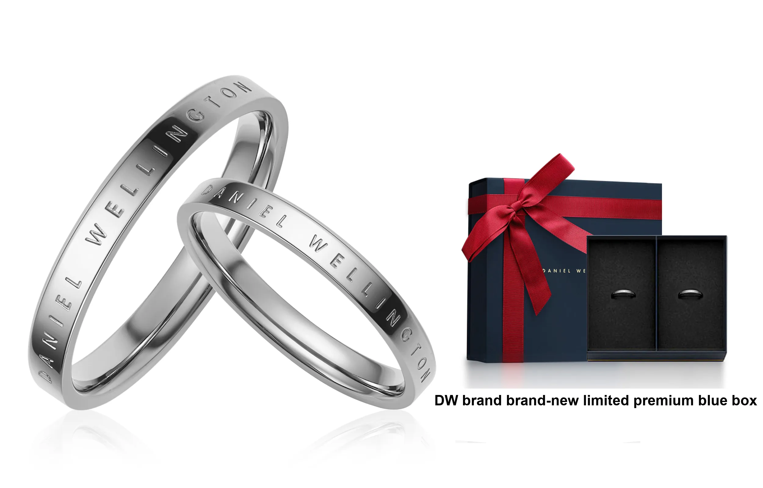 Daniel Wellington Alloy Rings Unisex Silver