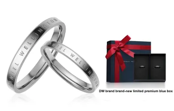 Daniel Wellington Alloy Rings Unisex Silver