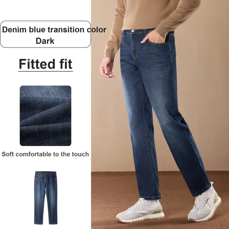 HLA Jeans Men Denim Blue Transition Color Dark 6B-3
