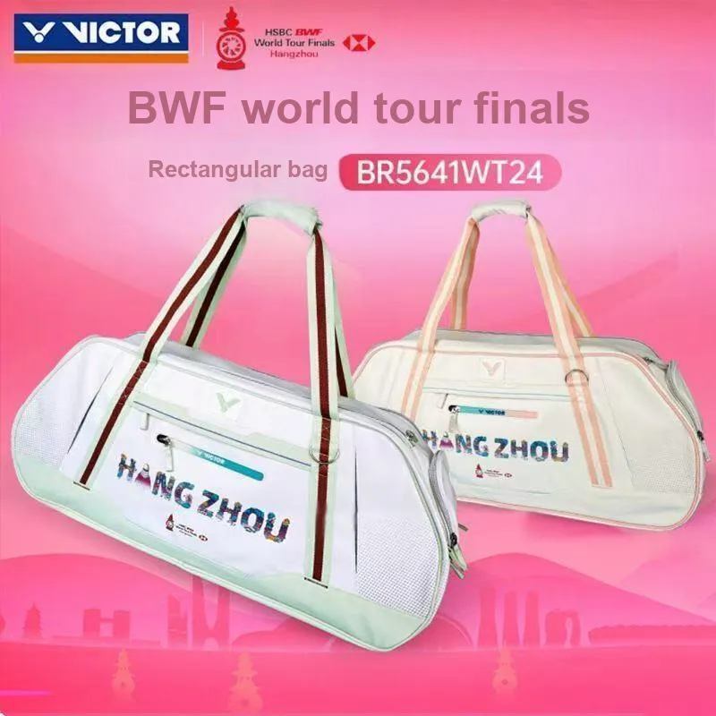 VICTOR Champion Series/Competition Series Badminton Racket Bags 6 Pcs Pack Shoulder Bag White Green Unisex-1