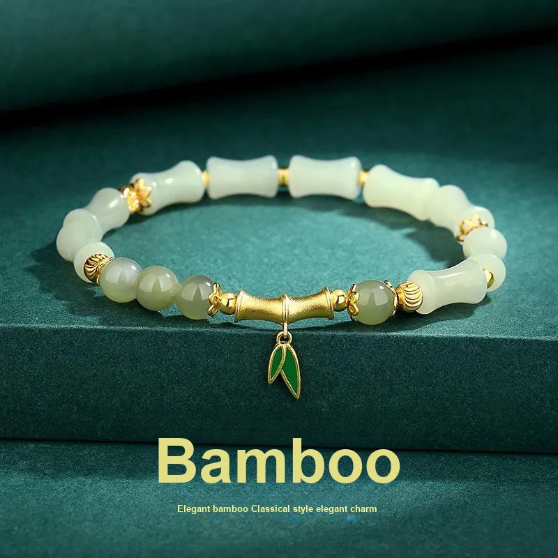 JINLIUFUJIXIANG Hetian Jade Bracelets White Jade/Pale Greenish White Jade Women's-2