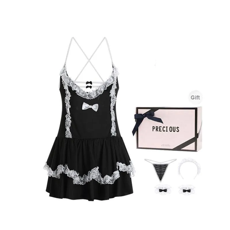TLXT Nightgown Women's Gift Box Set Black-0