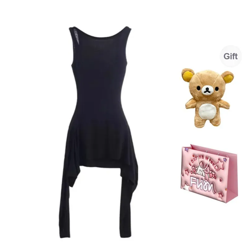 FLIM Slip Dresses Women's Black Bear Box-1