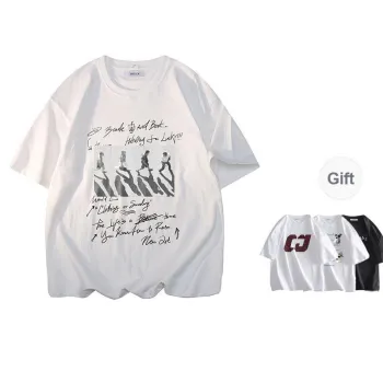OGEK T Shirt Unisex White Comes With Random Print T Shirt