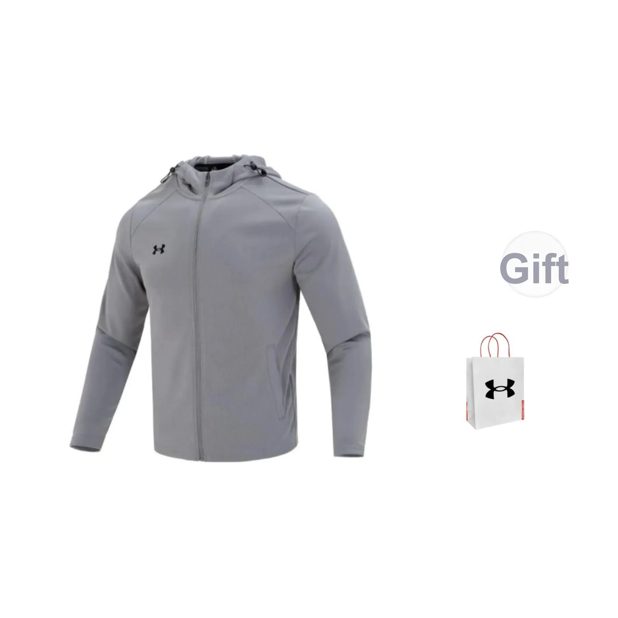 Under Armour Jackets Men Gray, Shopping Bag Included