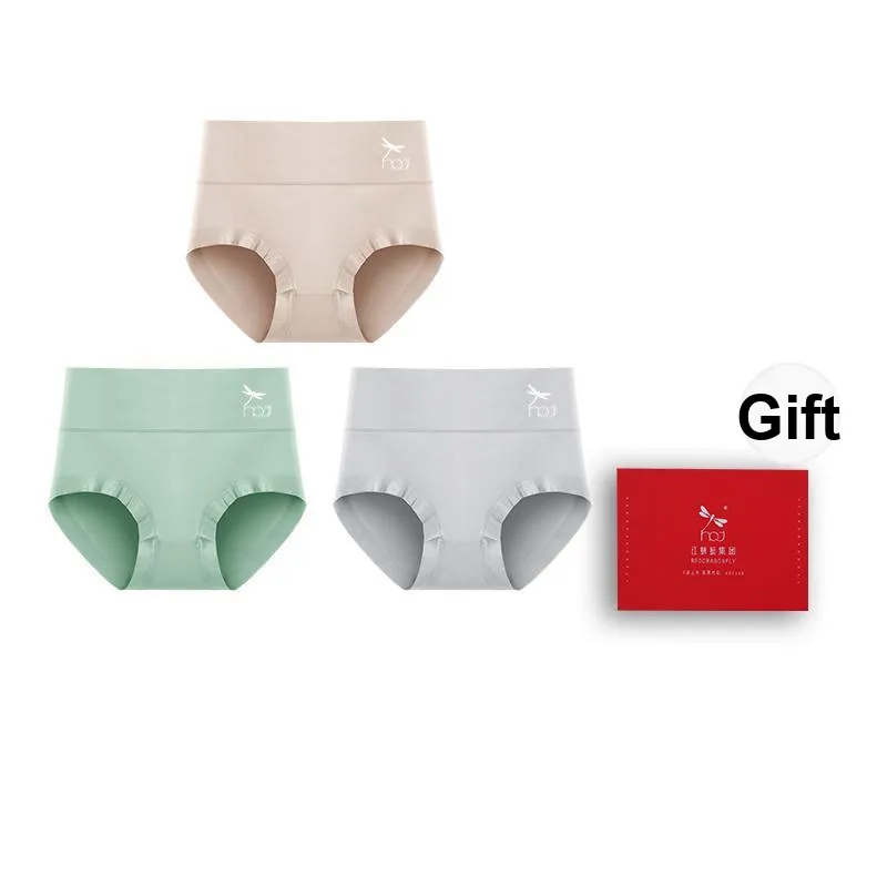 RED DRAGONFLY Cotton Panties Women's 3 Pack Gift Box Set-10