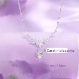 Flashing Moissanite-Wisteria Sterling Silver Necklace