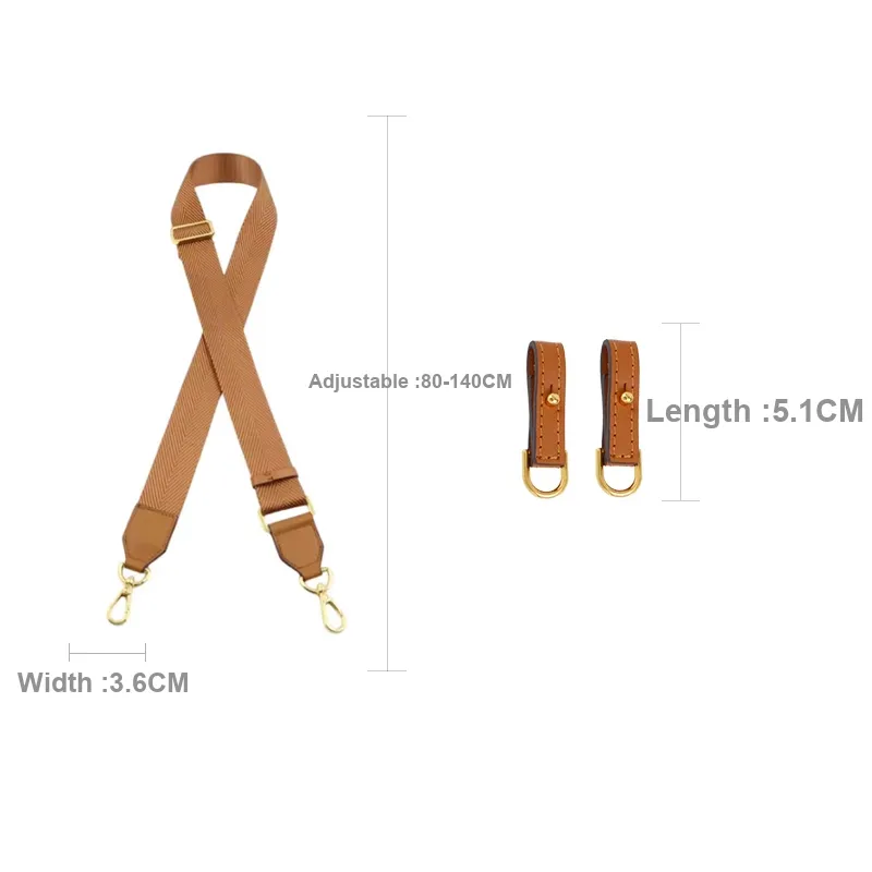 Woven Cloth Bag Shoulder Strap Women's Brown/Black-1