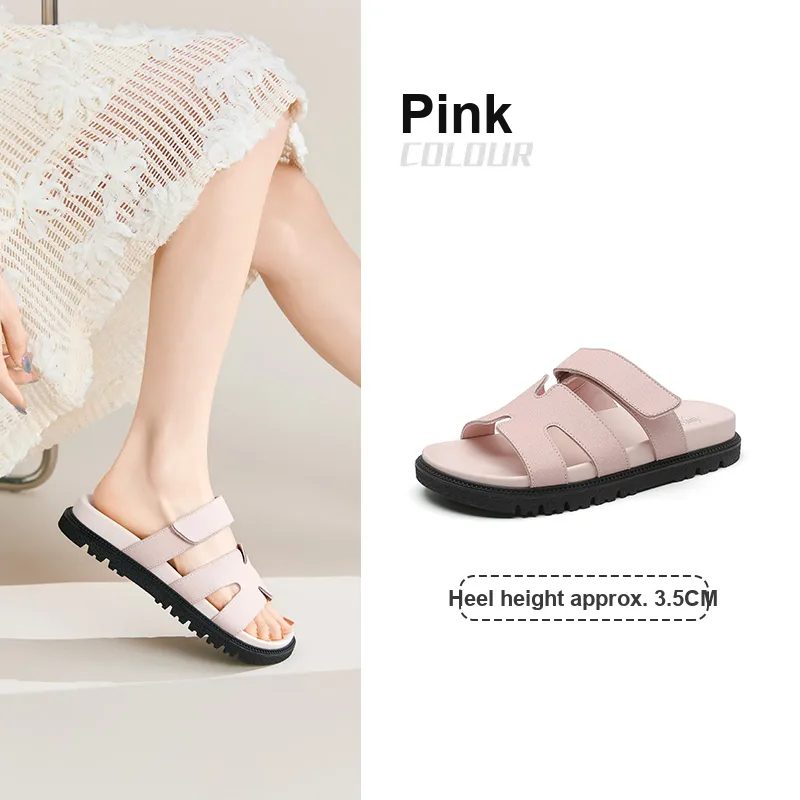 DUSTO Slide Slippers Women's Beige Black/Teal/Pink-9