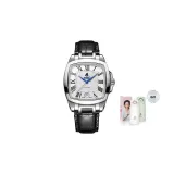 White Dial Natural Black Belt