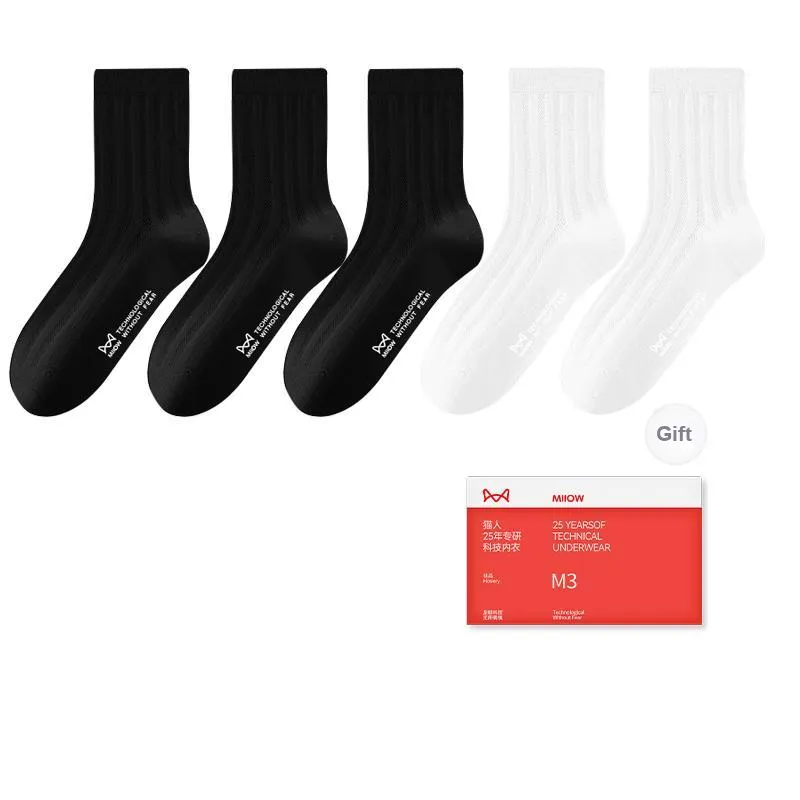 MIIOW Cool One Summer Series Mid Calf Socks Men's Combo Set-5