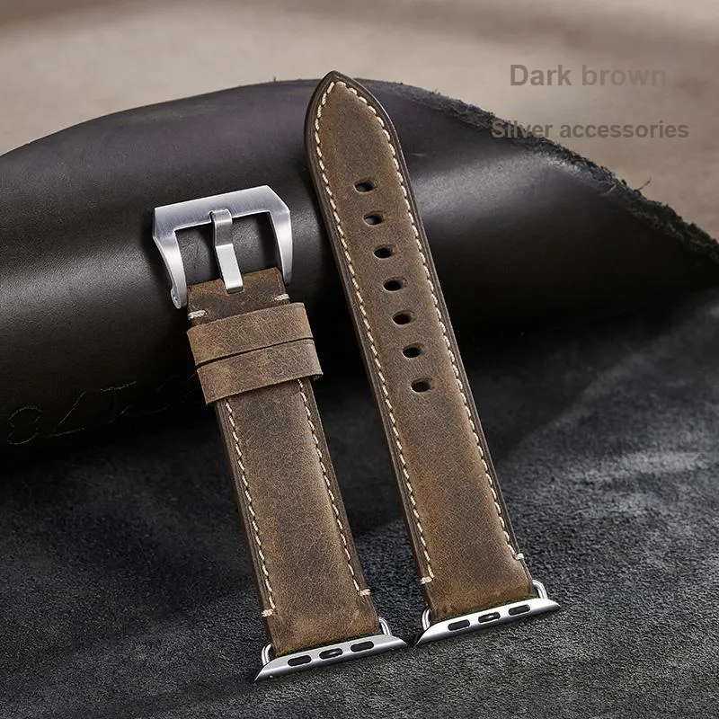 IStrap Apple Compatibility Watch Band 120+80mm Cowhide Leather Material-26