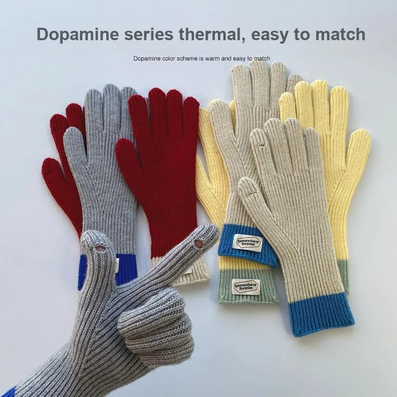 Shizhu Fingerprint Resistant Touchscreen Knit Gloves Women's-4